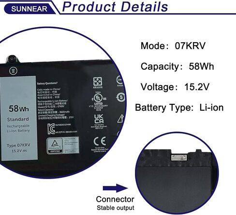 بطارية كمبيوتر محمول 9NJM1 لسلسلة Dell Alienware 15 R3 R4 17 R4 R5 سلسلة Dell ALW17C 0546FF 0HF250 44T2R HF250 MG2YH 0MG2YH، Dell P31E P69F Series 11.4V 3 خلايا in Saudi Arabia