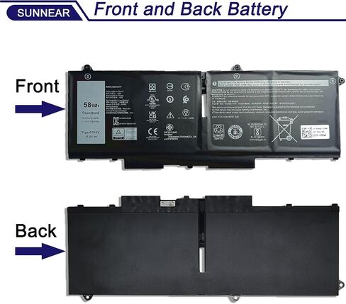 بطارية كمبيوتر محمول 9NJM1 لسلسلة Dell Alienware 15 R3 R4 17 R4 R5 سلسلة Dell ALW17C 0546FF 0HF250 44T2R HF250 MG2YH 0MG2YH، Dell P31E P69F Series 11.4V 3 خلايا in Saudi Arabia
