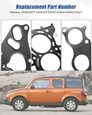 Cylinder Head Gasket Set Fit for Honda Accord CR-V Element Acura TSX 2.4L L4 16V DOHC 2003-2011 Replace HS26243PT HGS228 K24A4 in Saudi Arabia