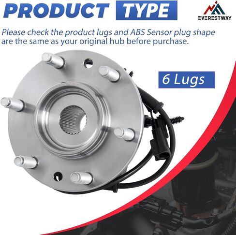 513188 Front Wheel Hub Bearing Assembly 6 Lugs w/ABS Compatible for 2004-2007 Buick Rainier Compatible for 2002-2009 Chevrolet Trailblazer SSR Trailblazer EXT 2PCS in Saudi Arabia