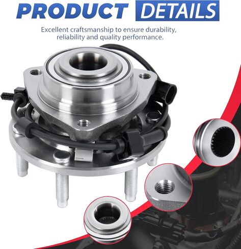 513188 Front Wheel Hub Bearing Assembly 6 Lugs w/ABS Compatible for 2004-2007 Buick Rainier Compatible for 2002-2009 Chevrolet Trailblazer SSR Trailblazer EXT 2PCS in Saudi Arabia