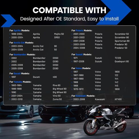 6422 شمعات الإشعال 4 عبوات - متوافقة مع Aprilia Arctic Cat المتوافقة مع Kawasaki لـ سوزوكي لفولفو لـ Yamaha للدراجات النارية - النيكل - يستبدل BPR7HS Spark Plug in Kuwait
