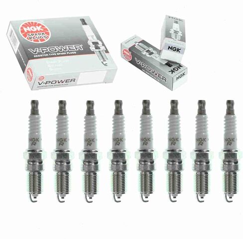 8 pc NGK V-Power Spark Plugs compatible with Mercury Mountaineer 4.6L 5.0L V8 1997-2005 in Saudi Arabia