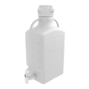 Foxx Life Sciences 152-2211-OEM EZgrip HDPE Space Saving Carboy with Leakproof Spigot, 83mm VersaCap, 10L Capacity