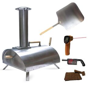 Outdoor Pellet Pizza Oven - Lil' Pellethead PoBoy Wood Fired Portable Oven with 13" Pizza Stone