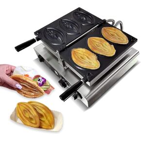 Strange Shaped Waffle Machine Commercial, 4pcs Penis Waffle Maker Hotdog Waffle Iron, Temperature Control, Non Stick Pan, for Restaurant, Snack Bar 1550W