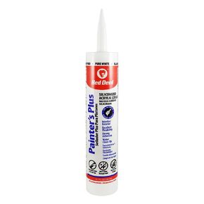 Red Devil 0766 Painter's Plus Siliconized Acrylic Caulk, 10.1 oz., White, 1 Pack