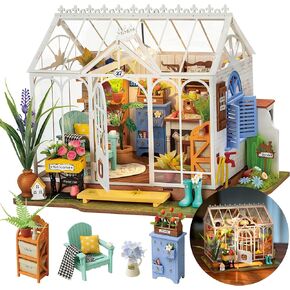 DIY Miniature House Kit Dreamy Garden House, Tiny House Kit for Adults to Build, Mini House Making Kit with Furnitures, Halloween/Christmas Decorations/Gifts for Friends (Dreamy Garden House)