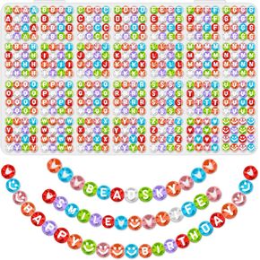 Beadsky Letter Beads, 1456PCS Bracelet Making Kit for Teen Girls, 28 Styles Friendship Bracelets Jewelry Making Kit, DIY Beading Bracelets Kit Alphabet Beads Arts Crafts Gifts for Girls Ages 8-12