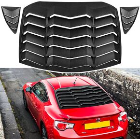 Rear and Side Window Louver for Subaru BRZ 2013-2020 / for Scion FR-S 2013-2016 / for Toyota GT86 2017-2020 Sun Shade Cover in GT Lambo Style (Matte Black)