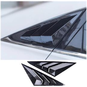 2Pcs Rear Side Window Louvers Air Vent Scoop Shades Cover Blinds Trim for Hyundai Sonata 2011 2012 2013 2014 - ABS Bright Black Sport Interior Accessories
