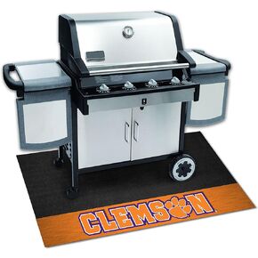 FANMATS 12104 Clemson Tigers Vinyl Grill Mat - 26in. x 42in. - Deck Patio Protective Mat | Oil, flame, and UV resistant
