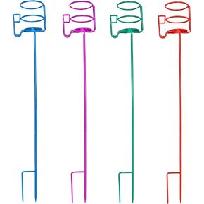 Decko OutDoor 30215 Outdoor Beverage and Phone Holder yard Stakes, heavy duty set of 4
