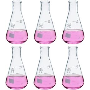 ADAMAS-BETA 3pcs Erlenmeyer Flask Lab Chemistry Glass Flasks Science Beakers Set 50ml,150ml,250ml Flat Bottom Glassware in Kuwait
