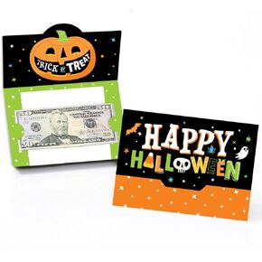 Big Dot of Happiness Jack-O'-Lantern Halloween - Kids Halloween Party Money and Gift Card Holders - Set of 8
