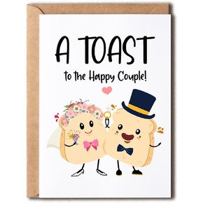 A Toast To The Happy Couple Wedding Gifts Wedding Card - Wedding Gifts For Couple - Funny Wedding Card - Cute Wedding Card