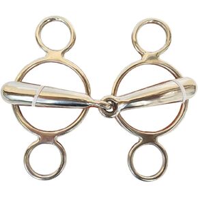 HILASON Light Weight Hollow 3Ring Continental Gag Bit with Stainless Steel | Horse Bit | Horse Bits Western | Walking Horse Bits | Training Horse Bit | Equine Bits | Bit for Horses