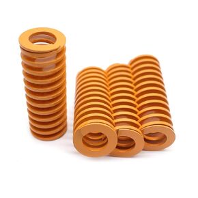 Sydien 4Pcs 30mm OD,80mm Free Length Steel Tubular Section Medium Heavy Duty Die Spring Compression Spring Red,38% Maximum Compression