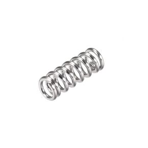 uxcell Compression Spring,304 Stainless Steel,6mm OD,1mm Wire Size,7.5mm Compressed Length,15mm Free Length,37.2N Load Capacity,Silver Tone,10pcs