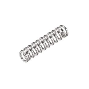 uxcell Compression Spring,304 Stainless Steel,6mm OD,1mm Wire Size,7.5mm Compressed Length,15mm Free Length,37.2N Load Capacity,Silver Tone,10pcs