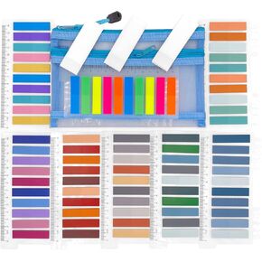 1750 قطعة من علامات التبويب اللاصقة، علامات تبويب الكتب، علامات تبويب الملاحظات اللاصقة الشفافة، علامات التبويب أعلام لاصقة من موراندي، علامات التبويب الملونة، علامات الصفحة الملونة، علامات تبويب التعليقات التوضيحية، علامات تبويب الصفحات، علامات تبويب فهر in Kuwait