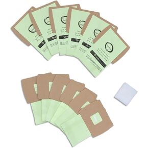 12 Type BB Bags + 1 Filter Compatible with Oreck Buster B, Buster B Housekeeper, Oreck XLPro Commercial Compact Canister Vacuum Cleaner, compare to part nos. PKBB12OF PKBB12DW