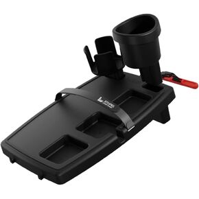 STUPID Car Tray - Classic Car Tray Bundle - Ultimate Car Organizer & Mobile Office - Includes 2 Elastic Straps, Seat Anchor, Cup and Mug Holder - Midnight Mayhem