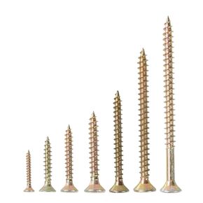 Thokko Zinc Coated Coarse Thread Countersunk Phillips 7 Sizes Heavy Duty Wood/Self Drilling Drywall Screws with Bugle Head 180 pcs Screw Set