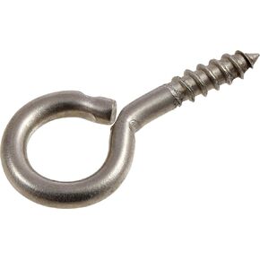 Hillman 4277 Stainless Steel Screw Eyes (#8 x 1-5/8") - 10 pieces