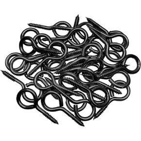 Axe Sickle 2 Inch Screw Eyes Metal Eye Hooks Small Eyelet Screws, 30 Pcs