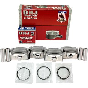 DNJ PRK195 Piston and Ring Kit For 2012-2019 Hyundai Kia Accent Rio Soul Veloster 1.6L L4 DOHC 16V Naturally Aspirated