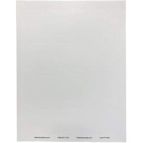 Perforated Paper Nameplate Inserts, Pack of 20 (6" x 1")
