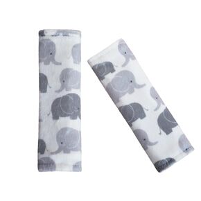 Car Seat Strap Covers for Baby Toddler Kids Soft Car Seat Straps Shoulder Pads for All Car Seats,Stroller, Pushchair,High Chair (White Flower)
