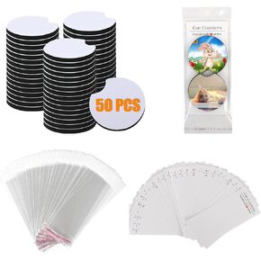 Sublimation Car Coaster Blanks, 100 Pc Kit with Display Cards & Bags in Kuwait