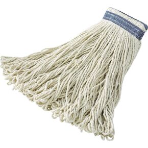 Rubbermaid Commercial Products Universal Headband Mop Head Replacement, 24-Ounce Capacity, White, Heavy Duty All Pro Rayon Industrial Wet Mop for Floor Cleaning/Finishes on Title/Hardwood/Sealing