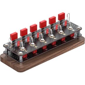 Metal Punk 6-Port USB Hubs Independent Control Switch,USB Splitter USB Expander,SB Drive Case,SD/TF Card Storage Box,Desktop Creative Gifts,Boyfriend Gifts (Acrylic 6-Port USB3.2 HUB Voice Control)