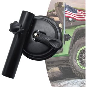 RCRBT Universal Suction Cup Type Vehicle Flagpole Bracket Multi-Function Flag Pole Kit for ATV UTV Jeep Wrangler & House