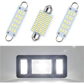 RAVSOFT interior LED Map Dome light bulbs kit assembly For Chevy K1500 K2500 GMC C1500 C2500 1988-2000, Silverado Sierra 1988-1998 Pickup 6000K White, 2 Map + 1 Dome LED light