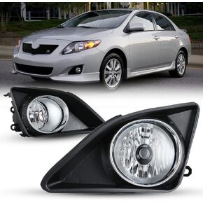 AUTOWIKI Fog Lights For Toyota Corolla 2009-2010 Fog Light Assembly 2PCS OEM Replacement Fog Lamps