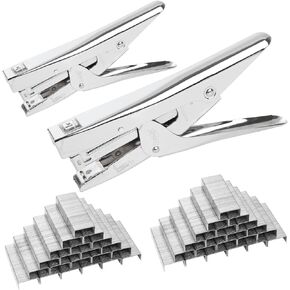 2 PCS Heavy Duty Stapler with 4000 Staples, Plier Stapler 25 Sheets Capacity Metal Desktop Staplers, Hand Held Save Effort Stapler Pliers