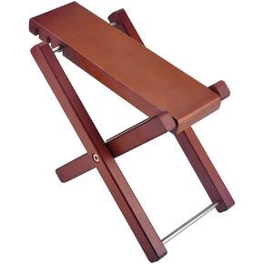 NUZAMAS Adjustable Solid Wood Guitar Footstool, Foldable, Height and Angle Adjustable, Heavy Duty, Music Foot Stool, 27cm x 13cm