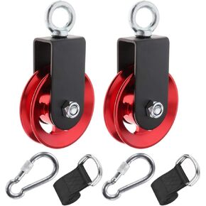 Heavy Duty Lightweight Aluminum Cable Pulleys with Hanging Strap Kit,Snatch Block Pulley Wheel for Home Gyms LAT Pulley System DIY Attachment Home Accessories in Kuwait