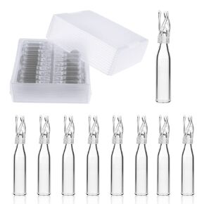 PEKYBIO Vial Insert, 6x29mm Clear Glass Insert with Polyspring, Volume 250ul, Pack of 100