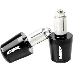 7/8" 22mm Motorcycle Handlebar End Aluminum Handle Bar Grips Cap Gear Balanced Plug for CBR 250R 300R 400R CBR 250RR 400RR 600RR 900RR 954RR 1000RR CBR 600 F2,F3,F4,F4i (Black)