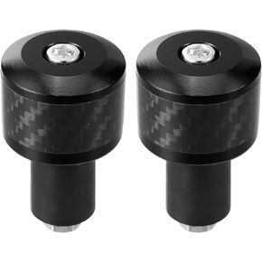 TUCKBOLD Motorcycle Handlebar End Plug Aluminum Alloy 7/8" 22mm Fashionable | Front Handle Bar Grips Cap Gear Balanced Plug Black 2 Pcs