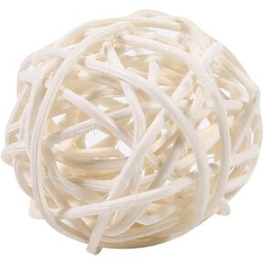 20pcs Decorative Wicker Rattan Balls, 3cm Small Rattan Balls Centerpiece Bowls Orbs Vase Fillers for Christmas Centerpieces Home Garden Wedding Party(Black)