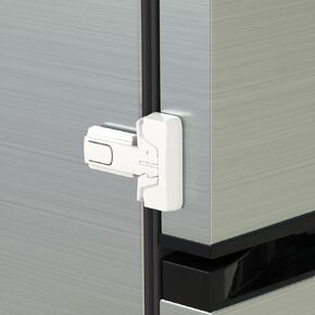Inaya Fridge Lock Baby Proof, Refrigerator Lock for Single-Door Refrigerator and Freezer, Apply to Max 0.63"(16mm) Sealing Strip, Automatically Lock While Closing The Door, No Tools Required (1-Pack)