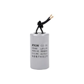 FOCMKEAS CBB60 Run Capacitor 8uF 450V AC 2 Wires 50/60Hz Cylinder 34mmx60mm (DXL) for Washing Machine Air Compressor Water Pump Motor Refrigerators