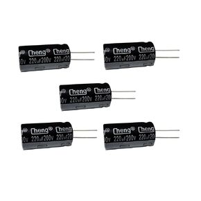 Capacitor 220uF 200V 18X36 +/-20% -40 to +105°C 5 PCS Aluminum Electrolytic Capacitor,220 MFD,220uF 200V Capacitor,220uF Capacitor,200V Capacitor,220uF Capacitor 200V,200V 220uF Capacitor