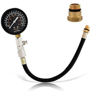 ABN Compression Tester and Adapter - 14mm Dual Automotive Compression Gauge with 18mm Compression Tester Adapter